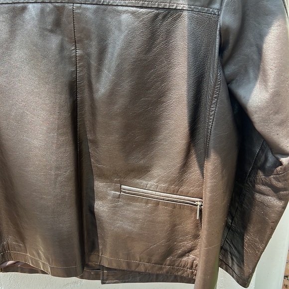 Vintage, Donald Pliner, bomber jacket glove, leather, Italian man size medium - Picture 4 of 9